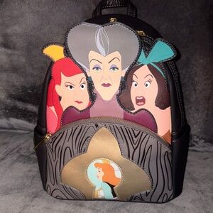 Disney Loungefly Cinderella Evil Stepmother & Stepsisters Villains Mini Backpack